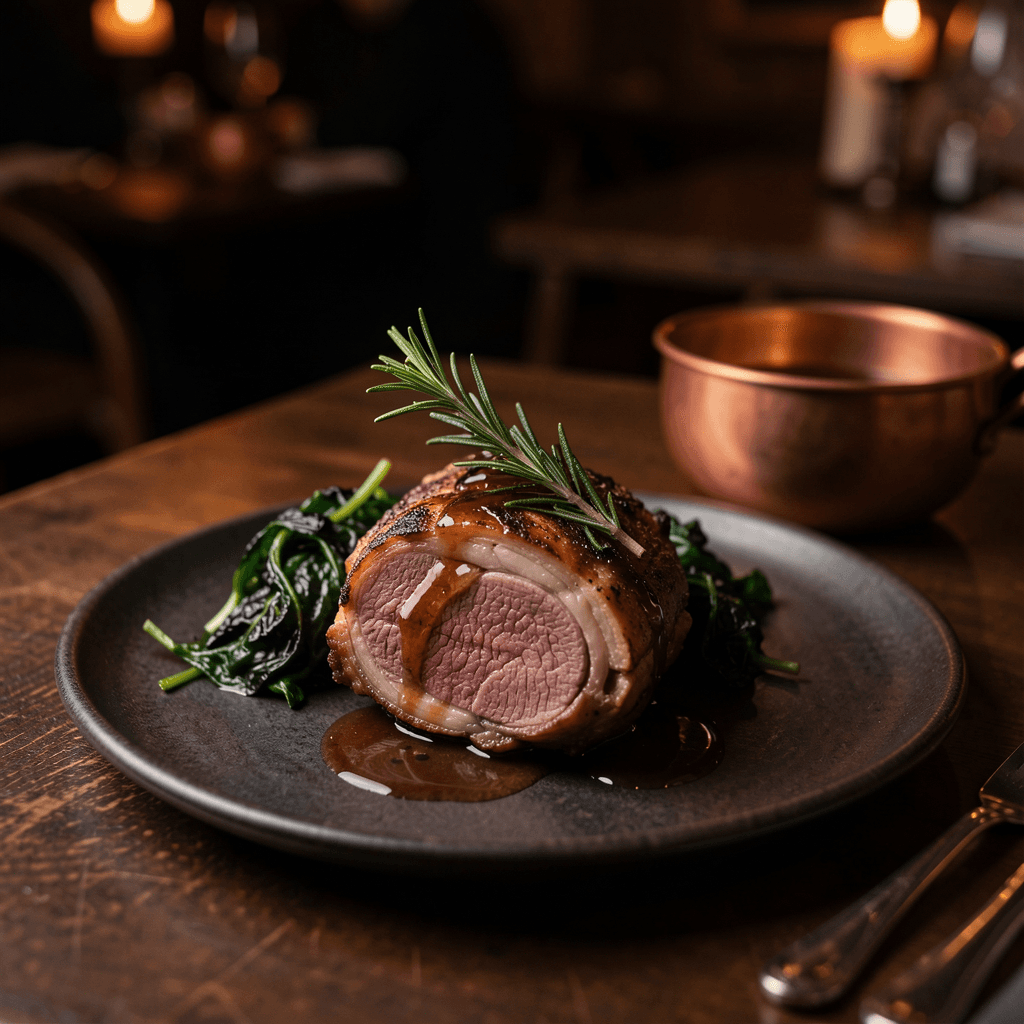 The Baroness's Lamb - slow-roasted for six hours at Royal Reels Pub